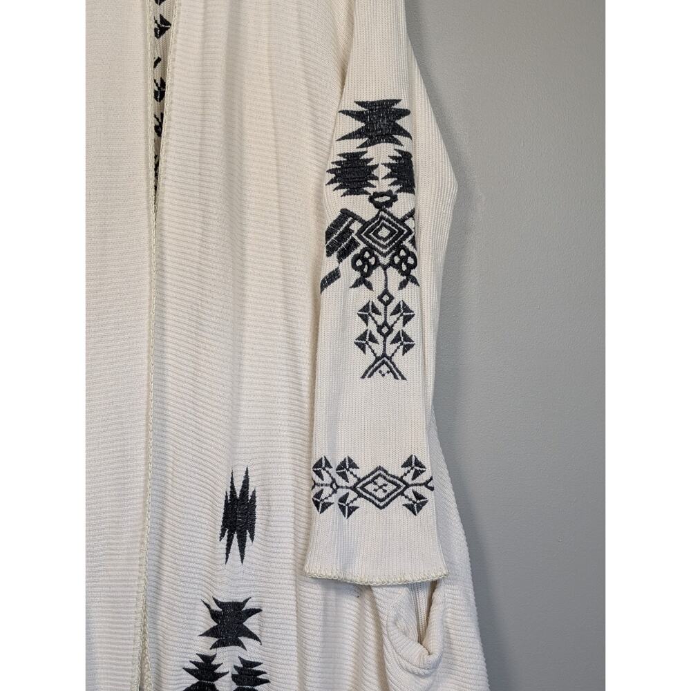 Biya by Johnny Was Artisan Southwestern Boho Open Front Duster Cardigan Size XL - Picture 5 of 16